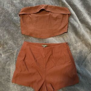 Wild Fable Brown Shorts and Tube Top Set, NWT